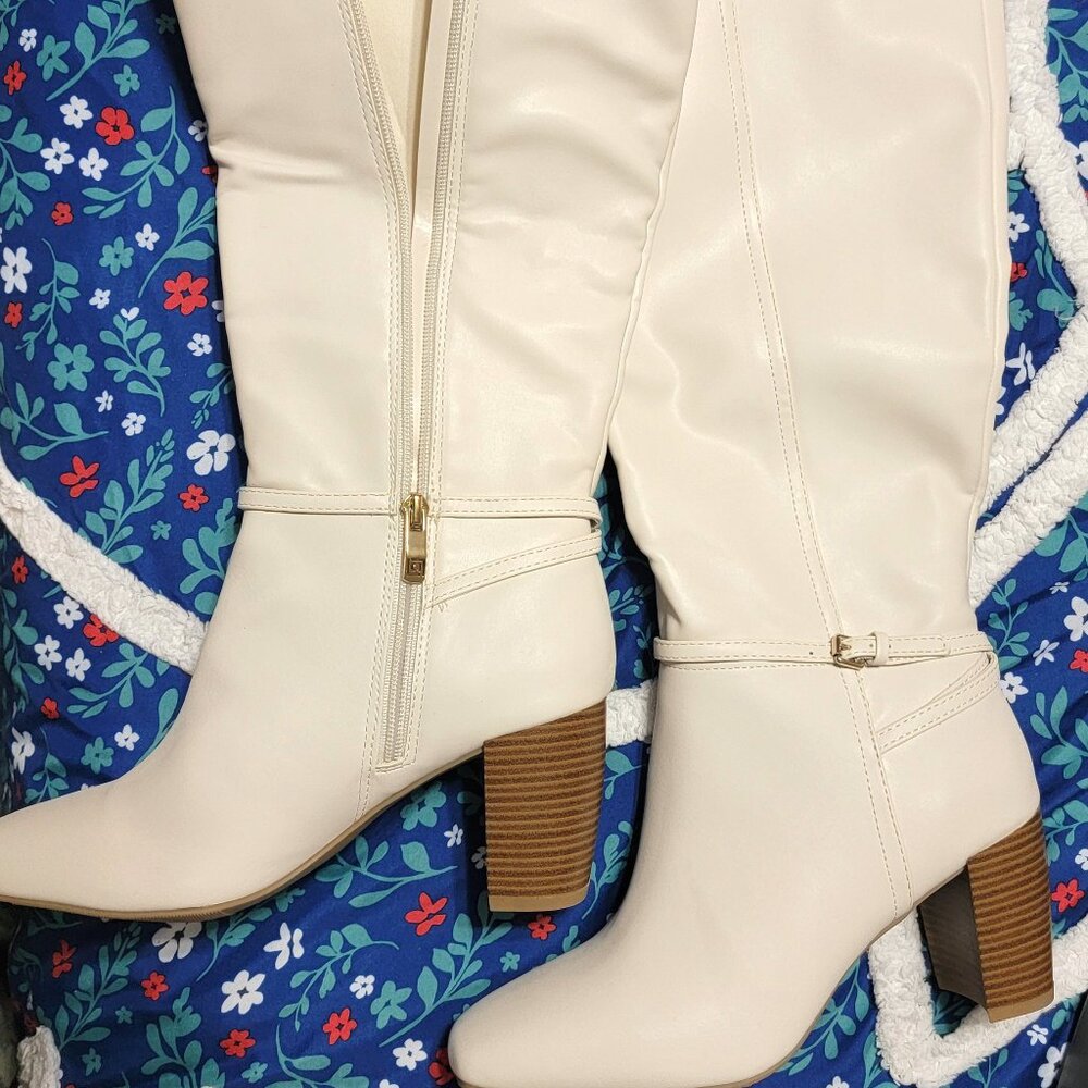 Ivory Liz Claiborne Dress Boots